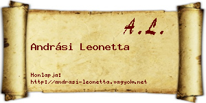 Andrási Leonetta névjegykártya